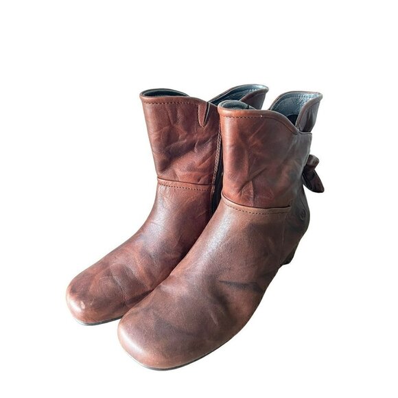 JOSEF SEIBEL WOMENS ANKLE BOOTIES WEDGES CASUAL ROUND TOE COMFORT SHOES SIZE 38 - Picture 3 of 11